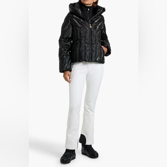 Goldbergh Elodie Quilted Ski Jacket Black Shine NWT US 4 Black Waterproof - Picture 3 of 12